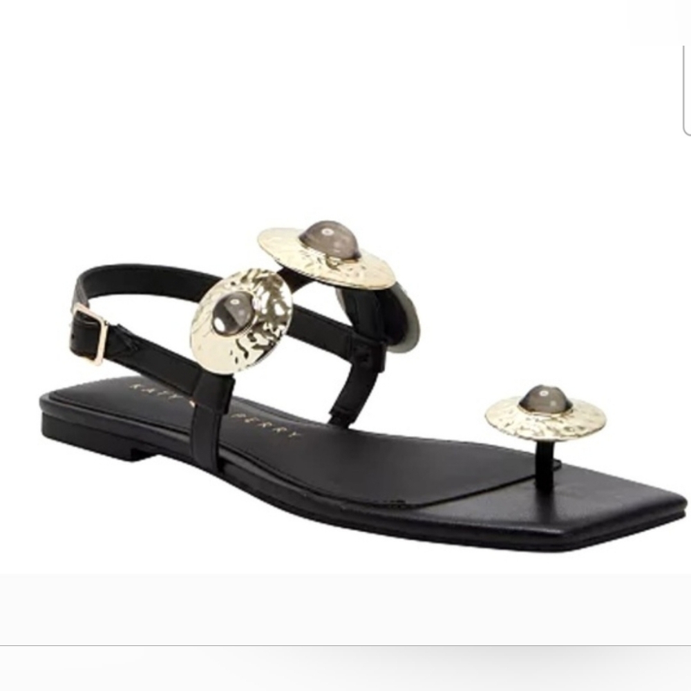 Katy Perry The Camie Gemstone Sandals Studded Square Toe Womens 9.5 NIB Chic - Picture 2 of 9